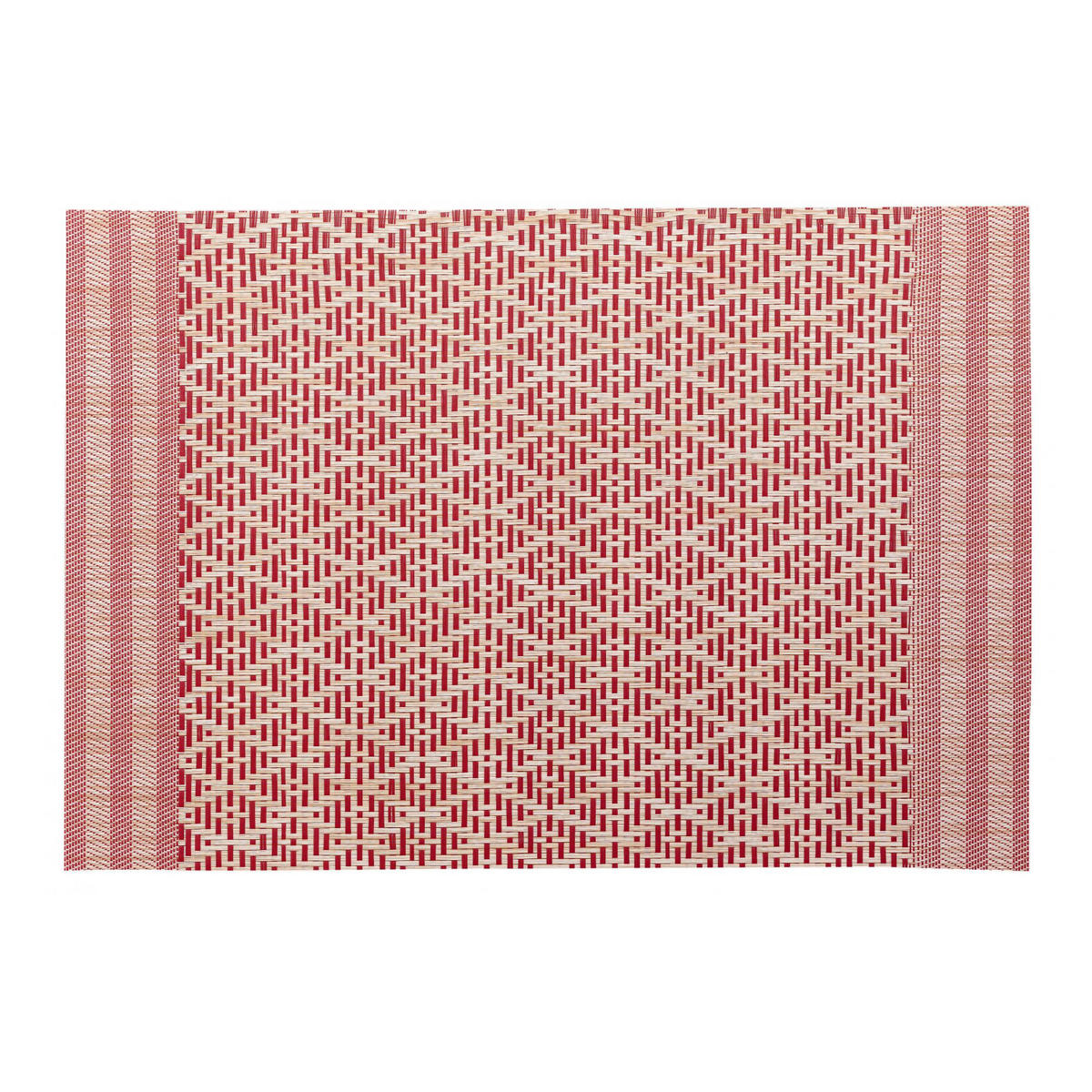 TISCHSET Kadra natur/rot 33 x 45 cm - Naturfarben, Textil (33/45cm) - Winkler