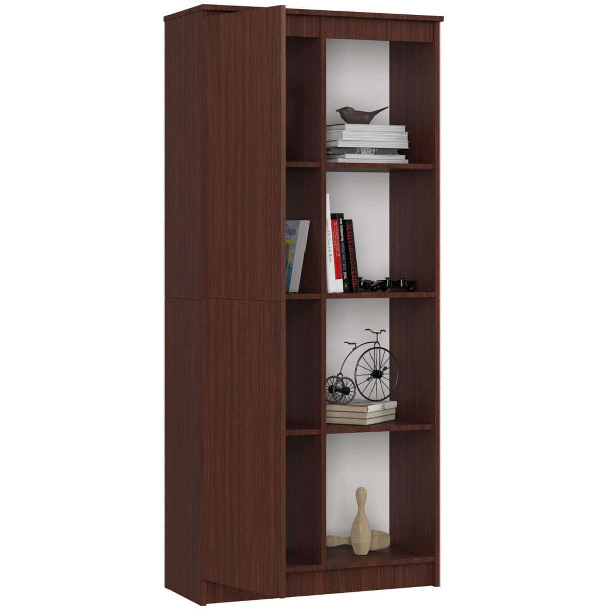 STANDREGAL Dunkelbraun 180/80/35 - Dunkelbraun, Holzwerkstoff (80/180/35cm) - RAUMHIRSCH FURNITURE