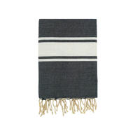 HAMAMTUCH Traditionelles flaches Blau 100x200 190g/m² - Kozo Marineblau - Blau, Textil (100/200cm) - LE COMPTOIR DE LA PLAGE