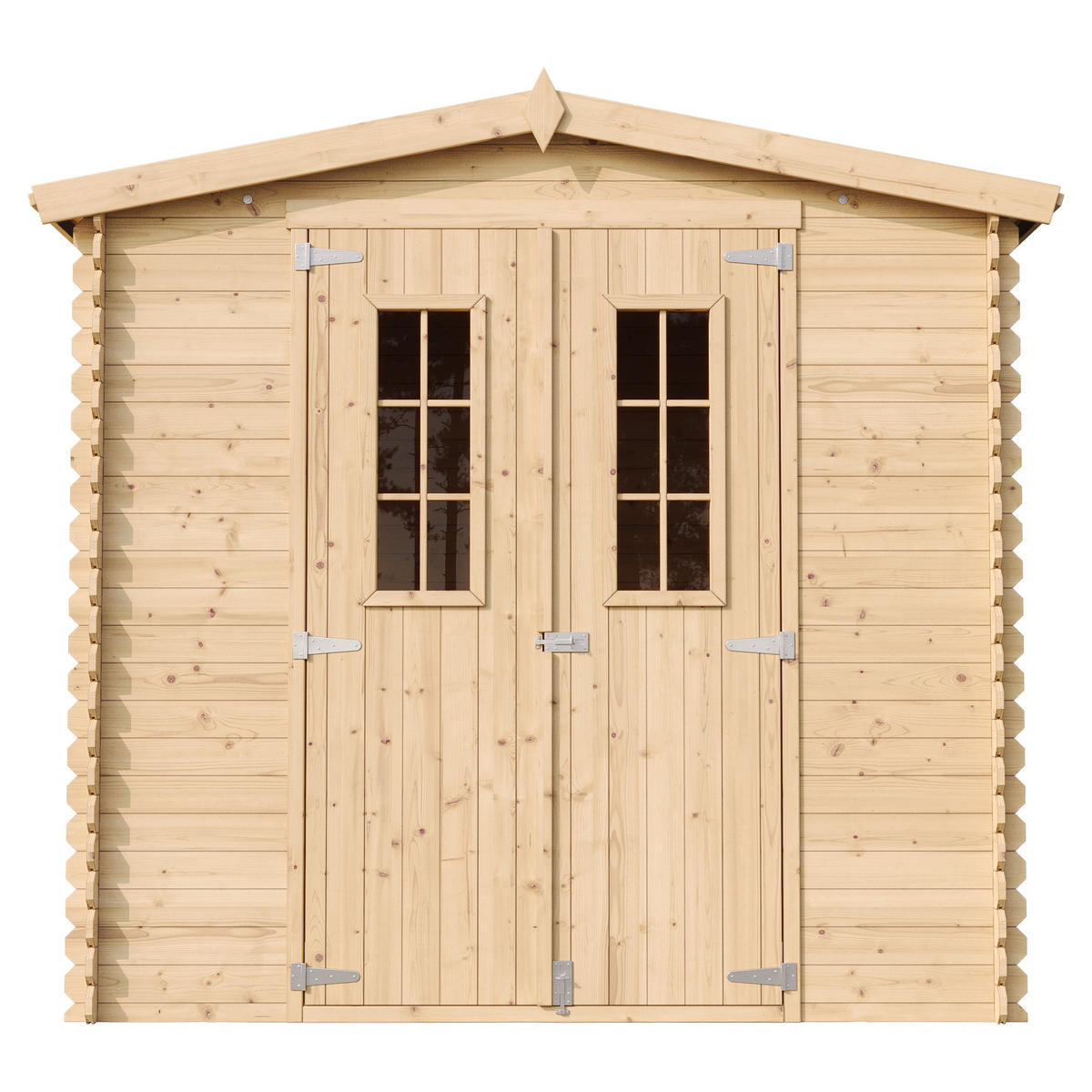 GARTENHAUS aus Holz - B236xL226xH218 cm/ 4.33 m2 - M369C - Beige, Holz (220/218/226cm) - Timbela