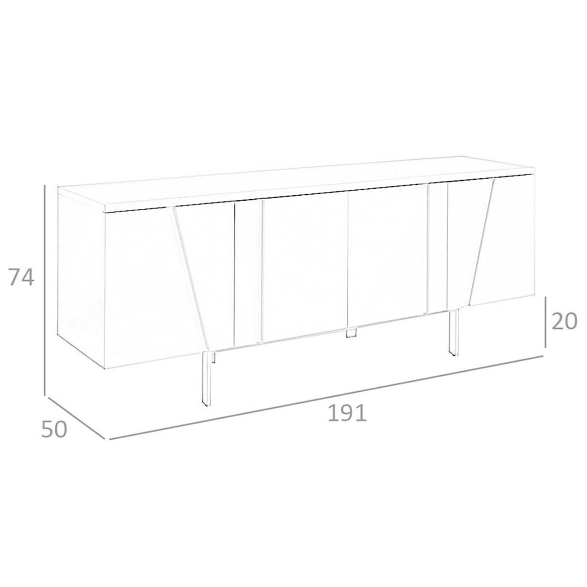 SIDEBOARD Walnuss 191/50/74 cm - Walnussfarben, Holz (191/74/50cm) - ANGEL CERDA
