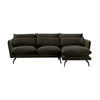 ECKSOFA Layla Rechts-Velluto 20 - Schwarz, Holz/Textil (278/160cm)