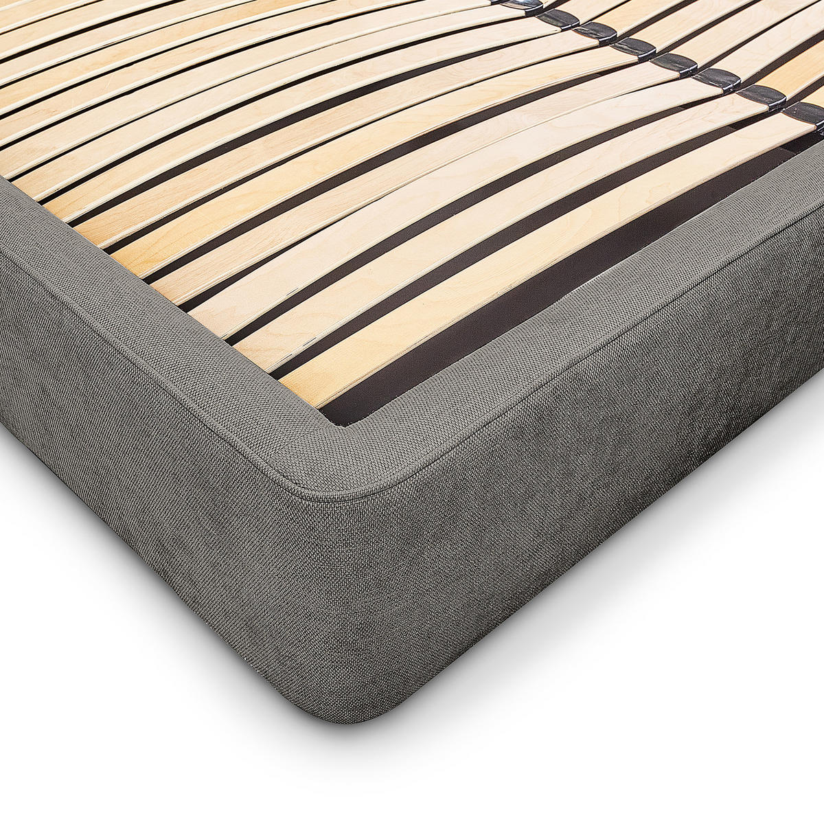 POLSTERBETT - Dunkelgrau, Holz/Textil (160/200cm) - home24