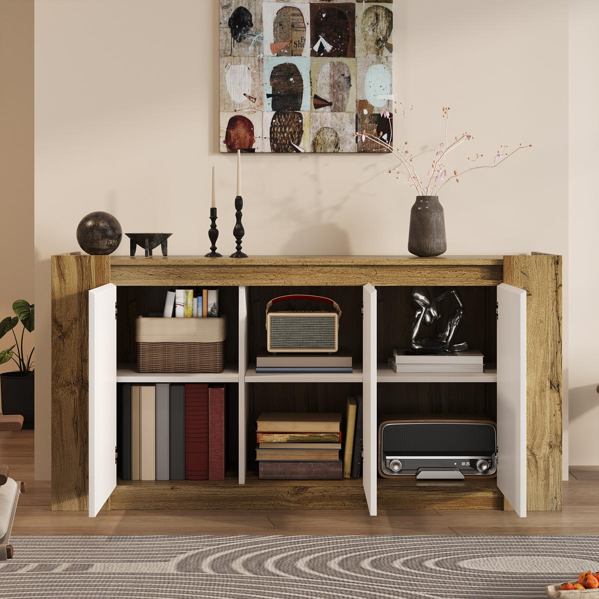 SIDEBOARD Holzoptik 150/40/70 cm - Hellbraun, Holzwerkstoff (40/70.5/150cm) - Urban Meuble