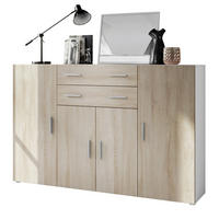 HIGHBOARD Aron Fronten in Eiche sägerau - Eiche San Remo, Holzwerkstoff (166.5/106.5/35cm) - Vladon
