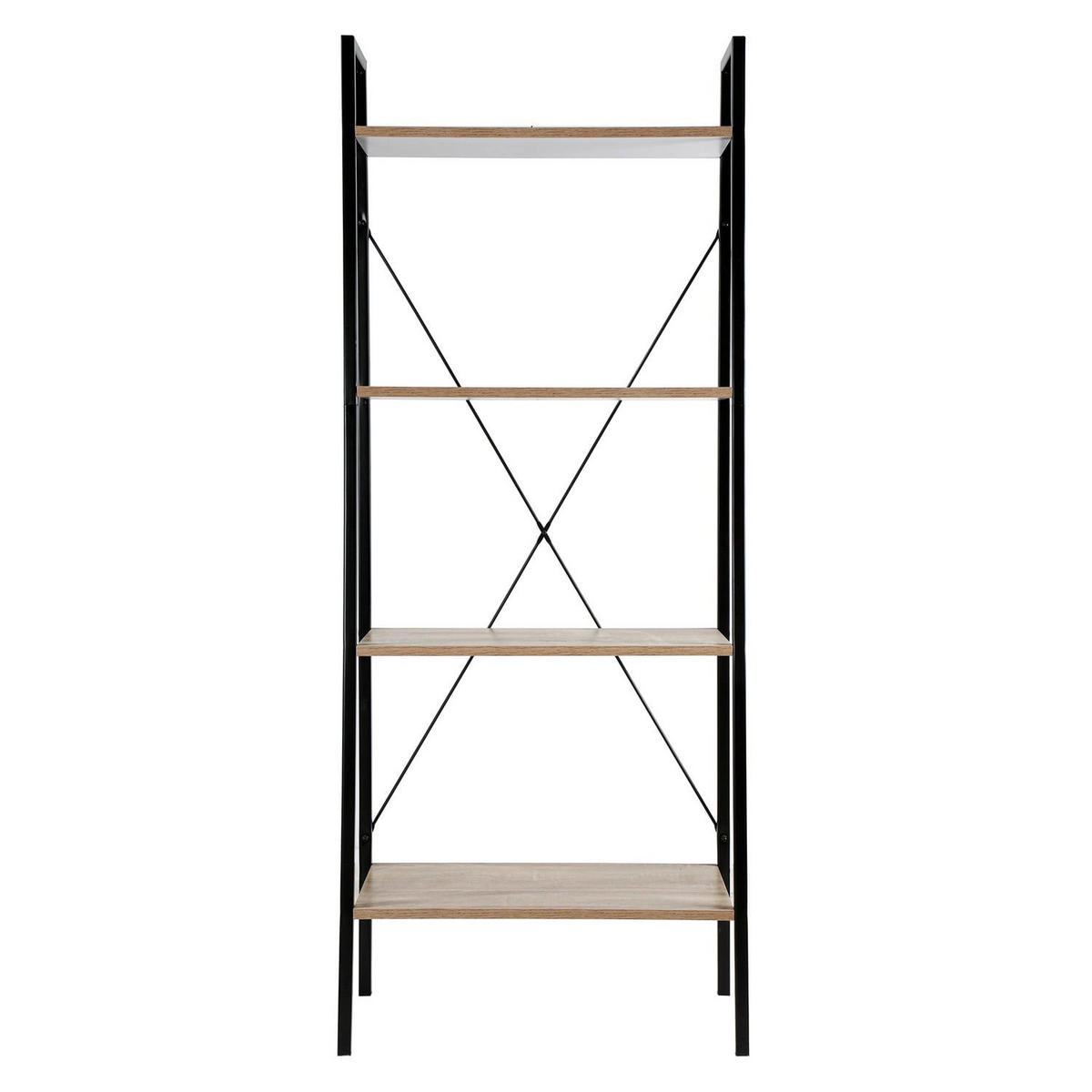 AUFBEWAHRUNGSREGAL mit 4 Ebenen im Industrial-Stil - L60 cm - Apfelbaumfarben, Metall (32.5/148/60cm) - Calicosy
