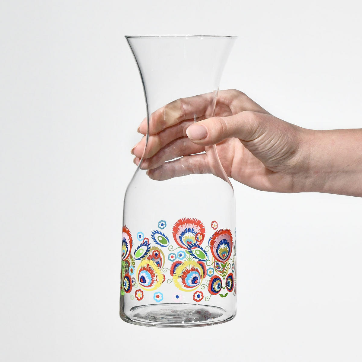 WASSERKARAFFE, 1 Stk., 900 ml - Multicolor, Glas (0.9L) - Krosno Glass