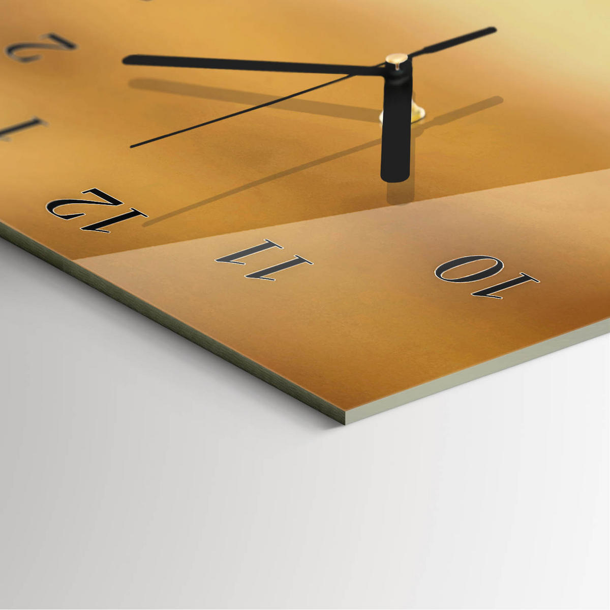 WANDUHR 60x30 cm - Orchidee - Braun, Glas (30/60/0.4cm) - TULUP