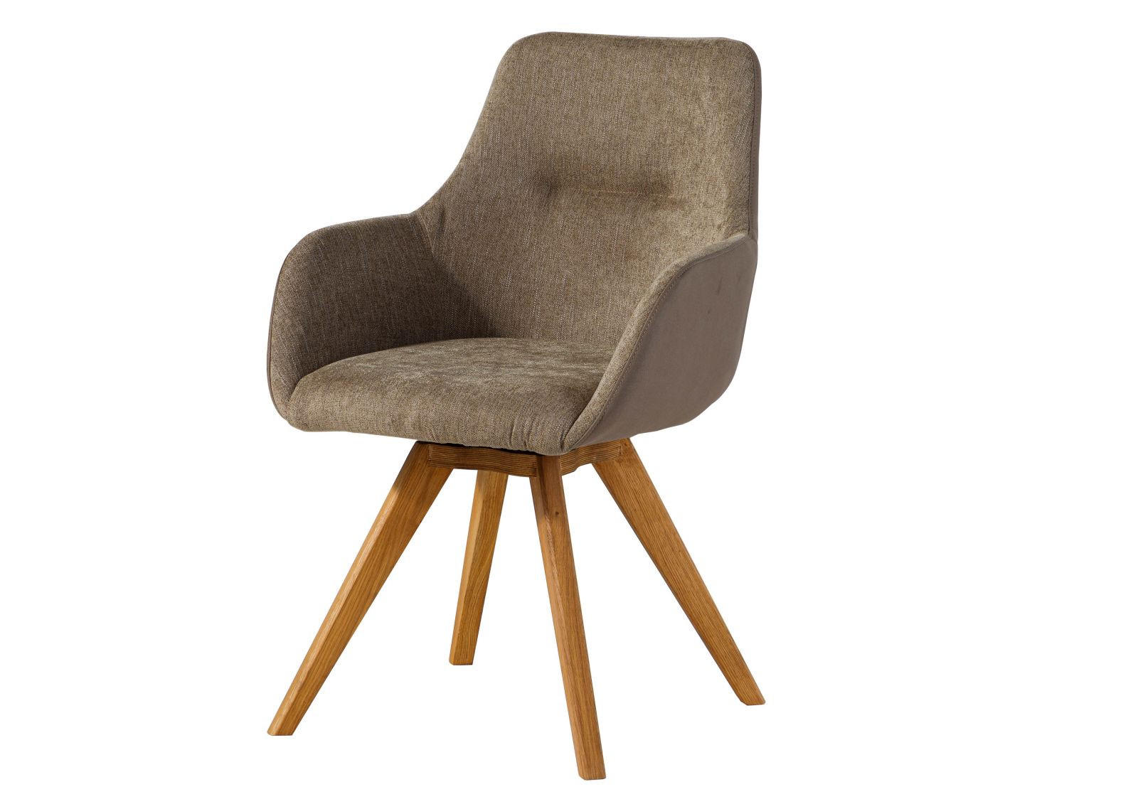STUHL 100% Polyester 56 x 60 x 87 cm taupe TACOMA #12 - Taupe, Kunststoff (56/87/60cm) - Massivmoebel24