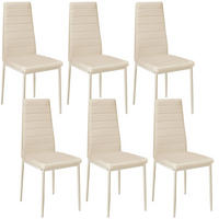ESSZIMMERSTUHL 6er Set Thomas 41 x 45 x 98 5 cm beige - Beige, Textil (48/98.5/45cm) - tectake
