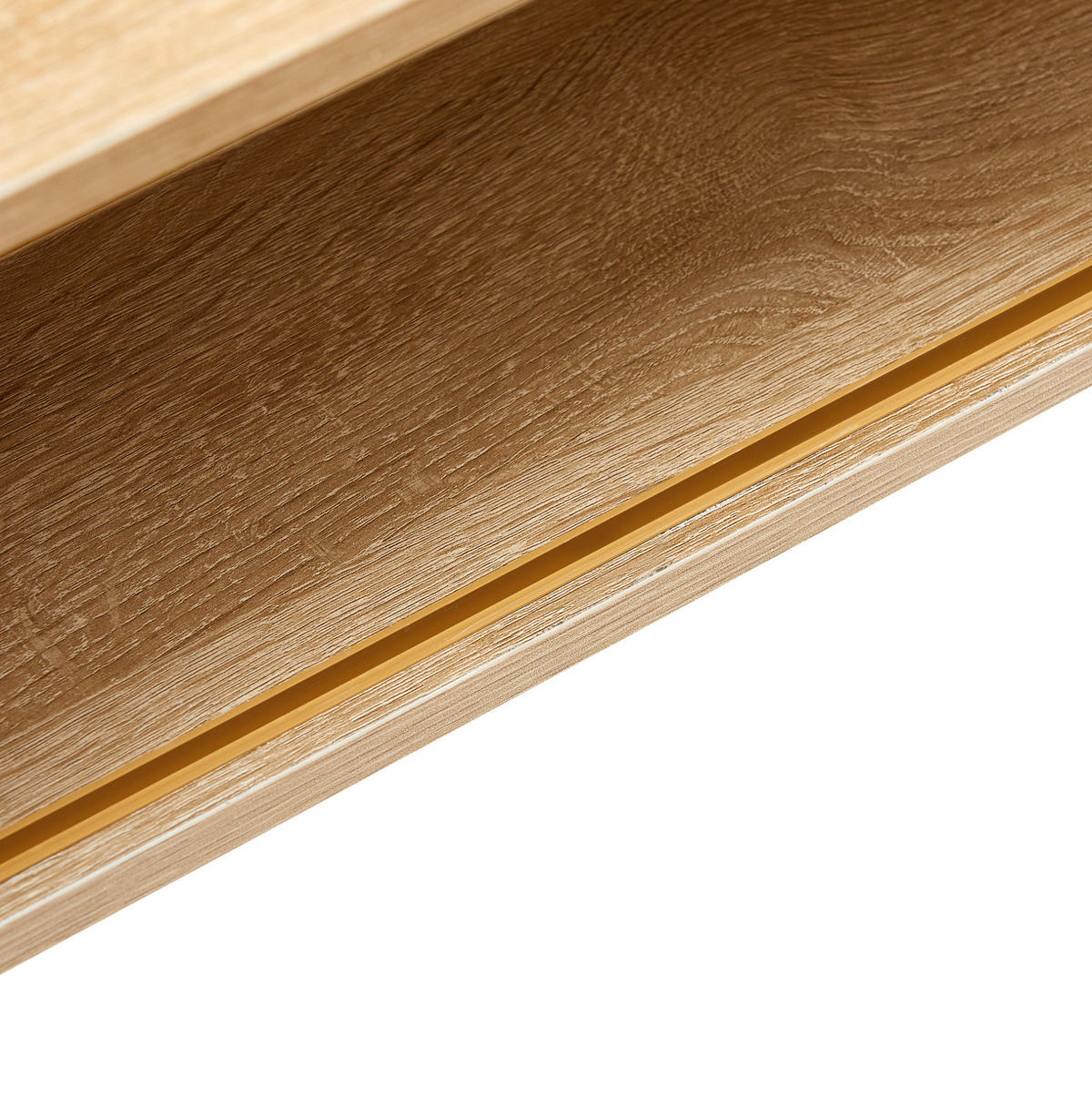 COUCHTISCH 105/55/40 cm in Natur aus MDF mit Rattan-Schiebetür - Braun, Holzwerkstoff (105/55/40cm) - OKMYHOME