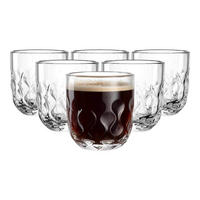KAFFEEGLÄSER (2) Gocce transparent 220 ml 6er Set - Transparent, Glas (7.6/8.5/7.6cm) - Leonardo Living
