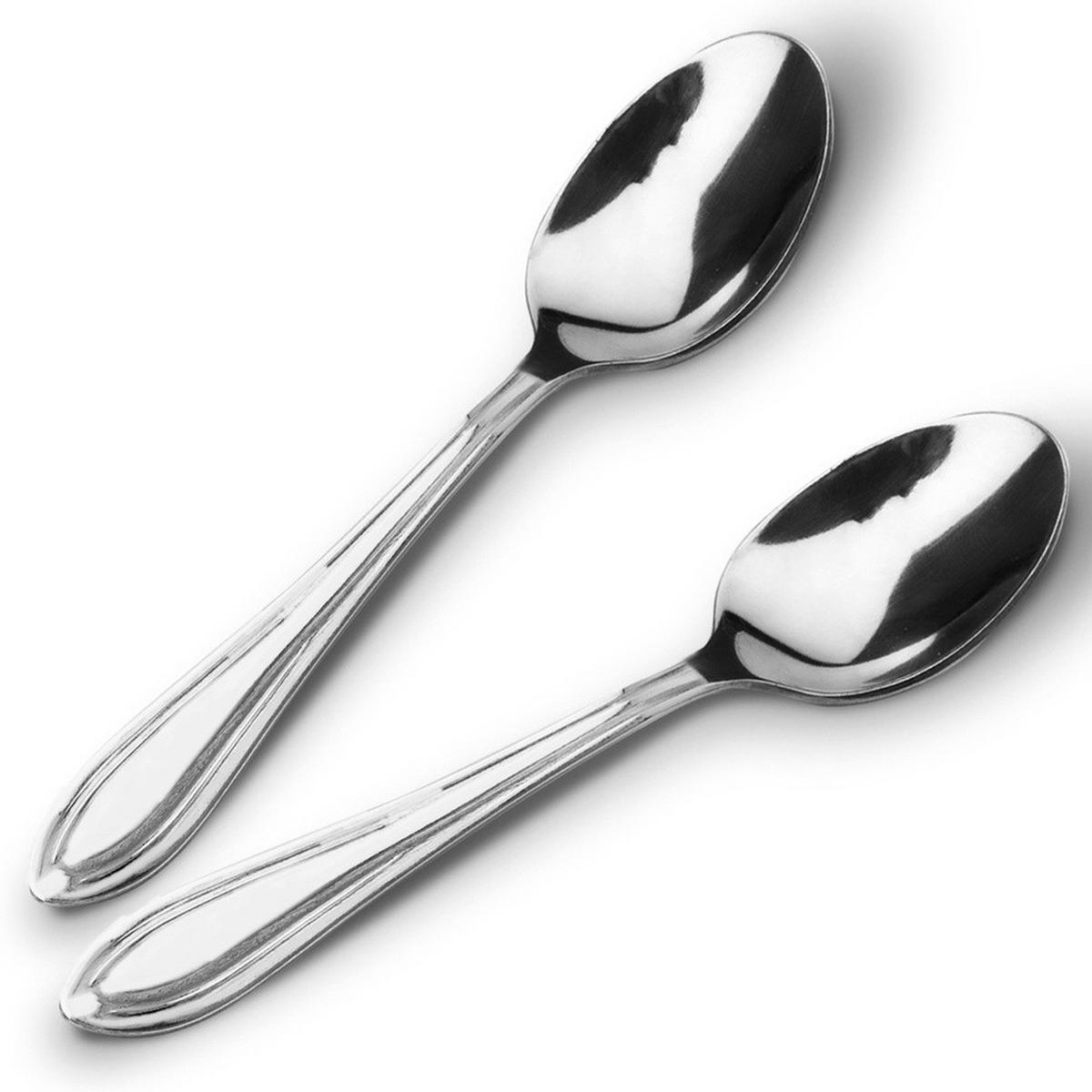 TEELÖFFEL Konische Stahl 6 Stück. - Silberfarben, Metall - Orion 