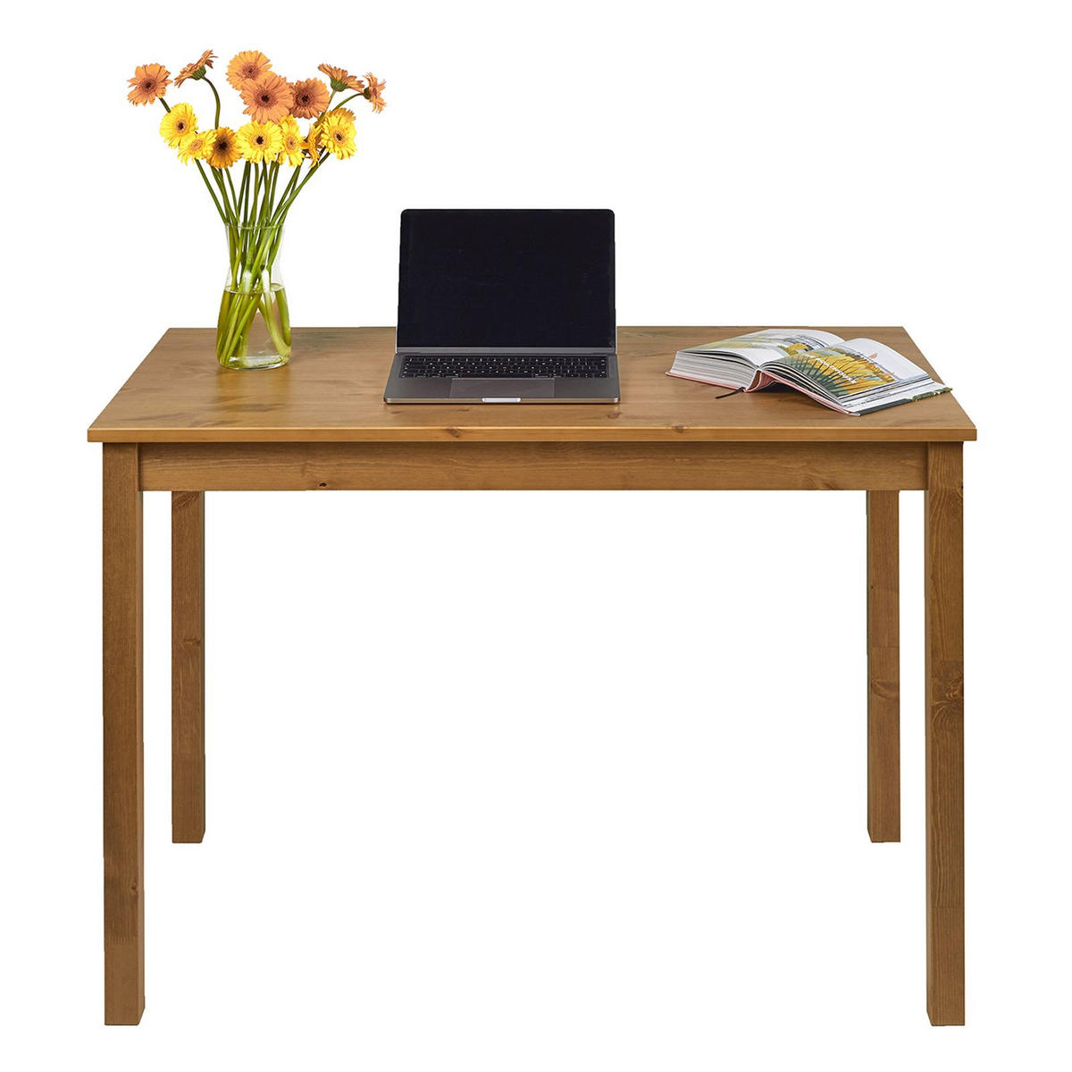 SCHREIBTISCH Massivholz 60/110/75 cm - Braun, Holz (60/110/75cm) - hagge home