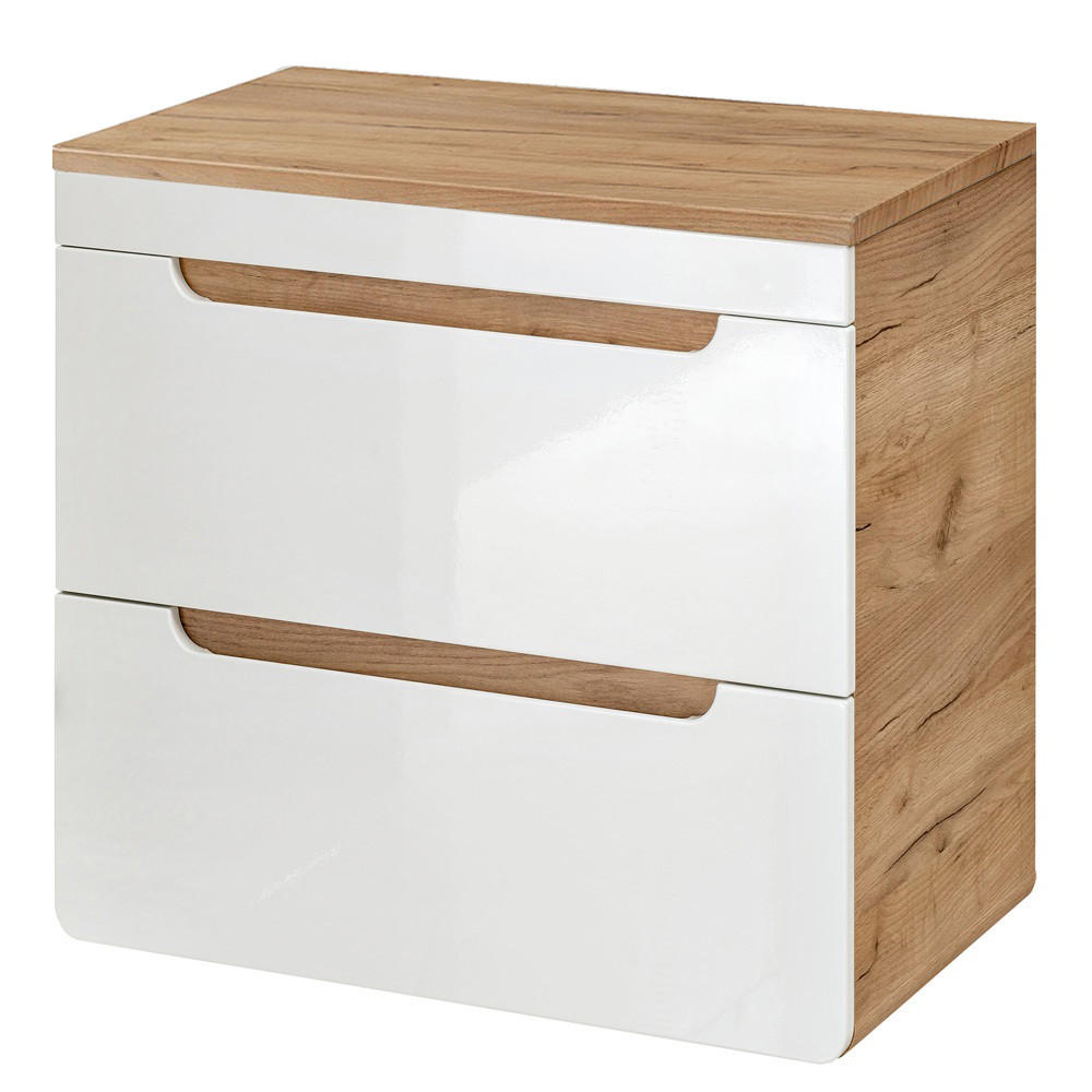 WASCHBECKENSCHRANK Luton-56 - Weiß, Holzwerkstoff (61/62/46cm) - Lomado