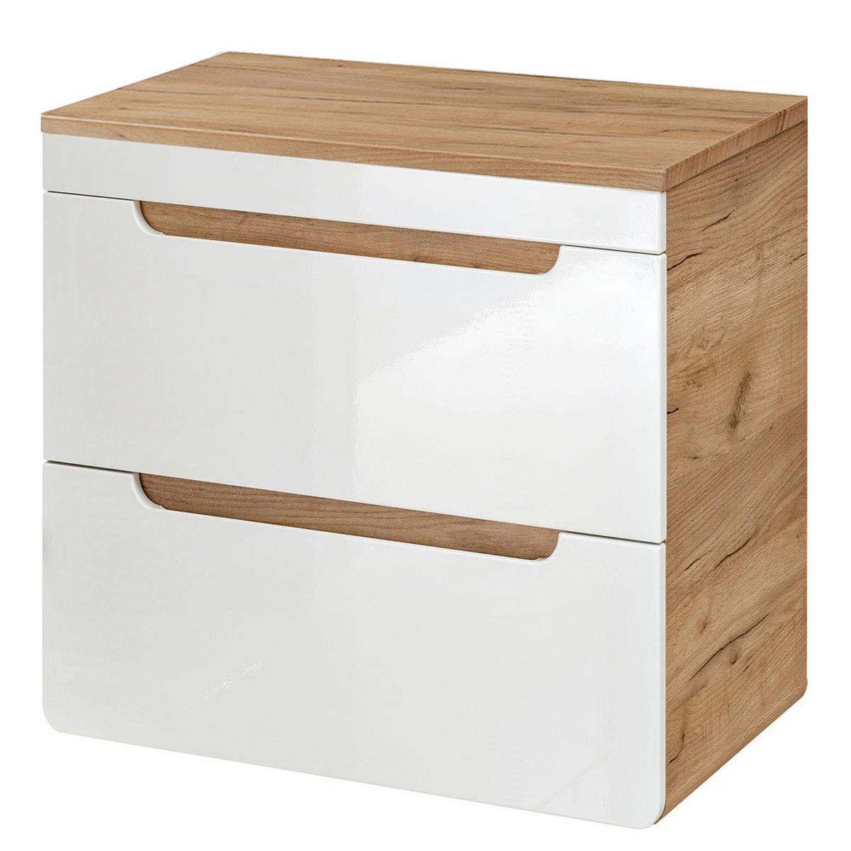 WASCHBECKENSCHRANK Luton-56 - Weiß, Holzwerkstoff (61/62/46cm) - Lomado