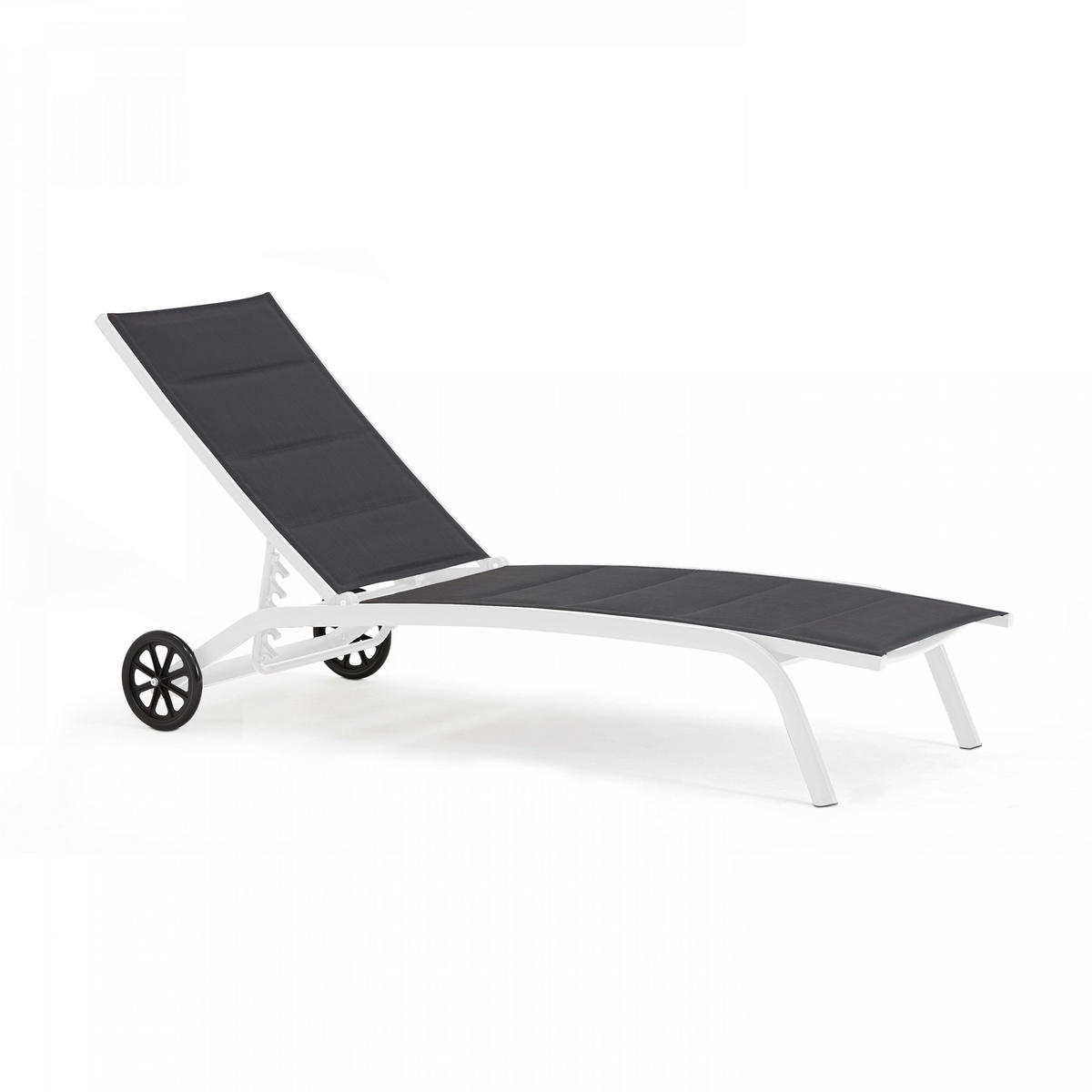 SONNENLIEGE 2-tlg., Weiß - Weiß, Metall (70/83/190cm) - Oviala