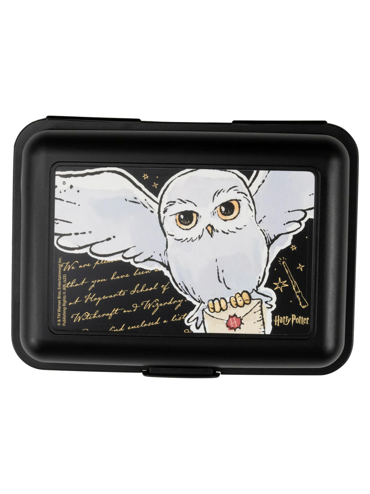 BROTDOSE Harry Potter Hedwig Eule Schwarz 17,5 x 12,8 x 6,9 cm - Schwarz, Kunststoff (17.5/6.9/12.8cm) - United Labels
