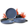 TELLER-SET VICTO 6-tlg Speiseteller, matt blau - Blau, Keramik (27cm) - KONSIMO®