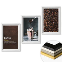 WANDBILDER 3er-Set - 40x60 cm Weißer Rahmen - Kaffeegetränk mit Schlagsahne - Weiß, Kunststoff (40/60cm) - ArtPrintCave