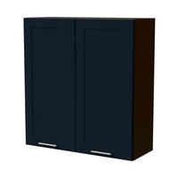 HÄNGESCHRANK Oslo W4/90 Lava / Indigo Matt 90 / 32,5 / 96cm - Dunkelgrau/Dunkelblau, Holz/Holzwerkstoff (90/96/32.5cm) - Feldmann-Wohnen