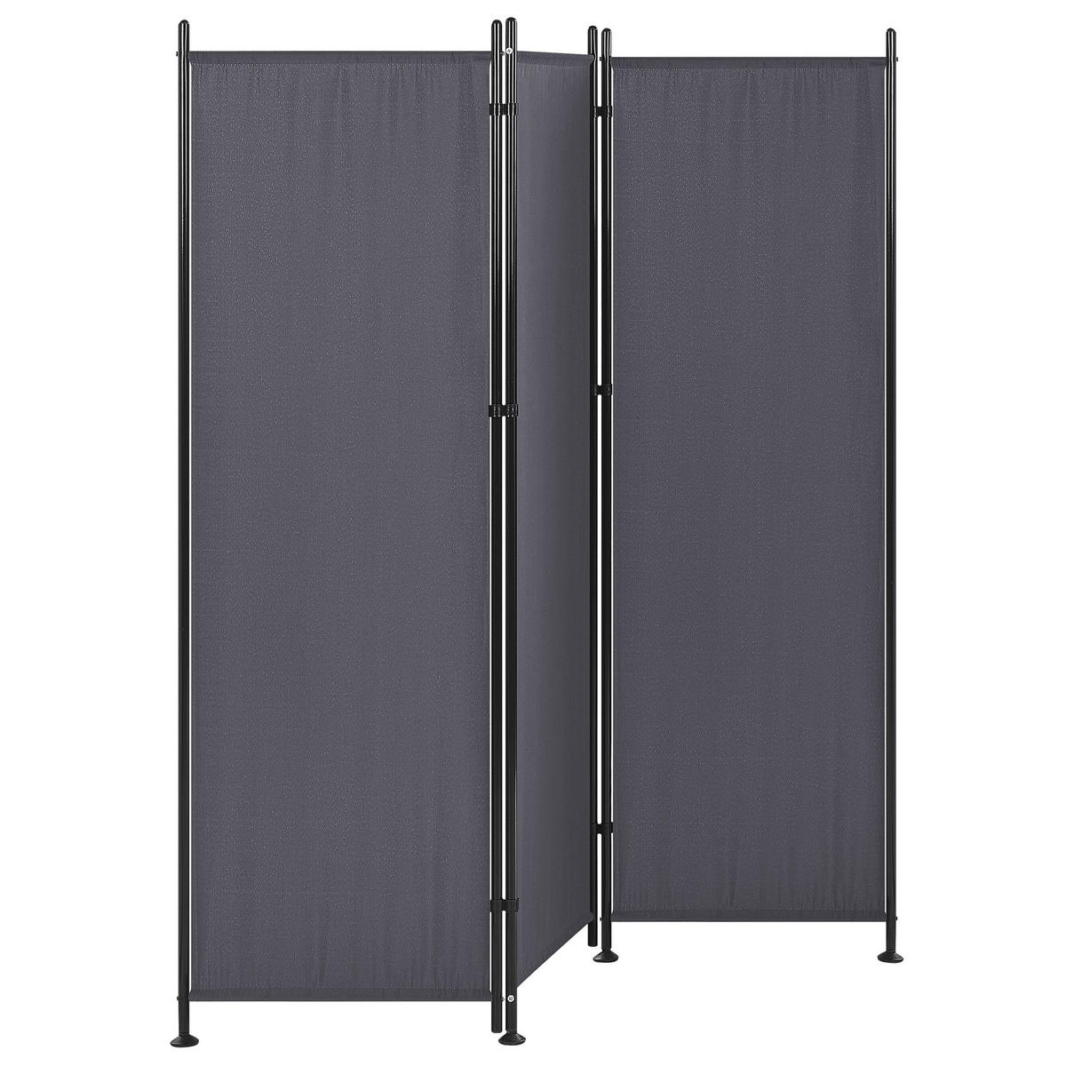 SEPARATOR DE CAMERĂ 3 piese gri 160/170 cm Narni - gri închis/gri, material textil (161/170/2cm) - Beliani
