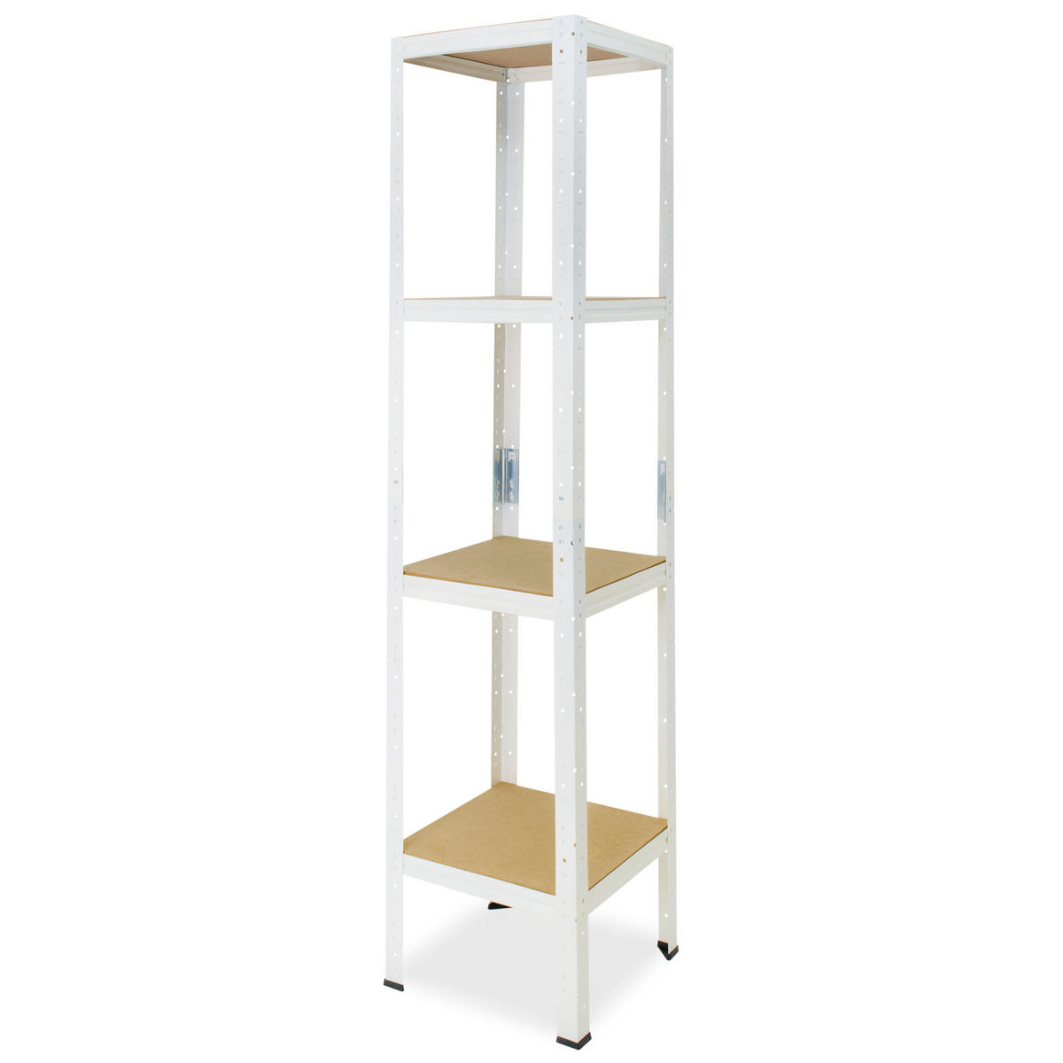 SCHWERLASTREGAL HOME 180x40x40 cm in weiß mit 4 Böden und 175 kg Traglast pro Boden - Creme, Metall (40/180/40cm) - shelfplaza