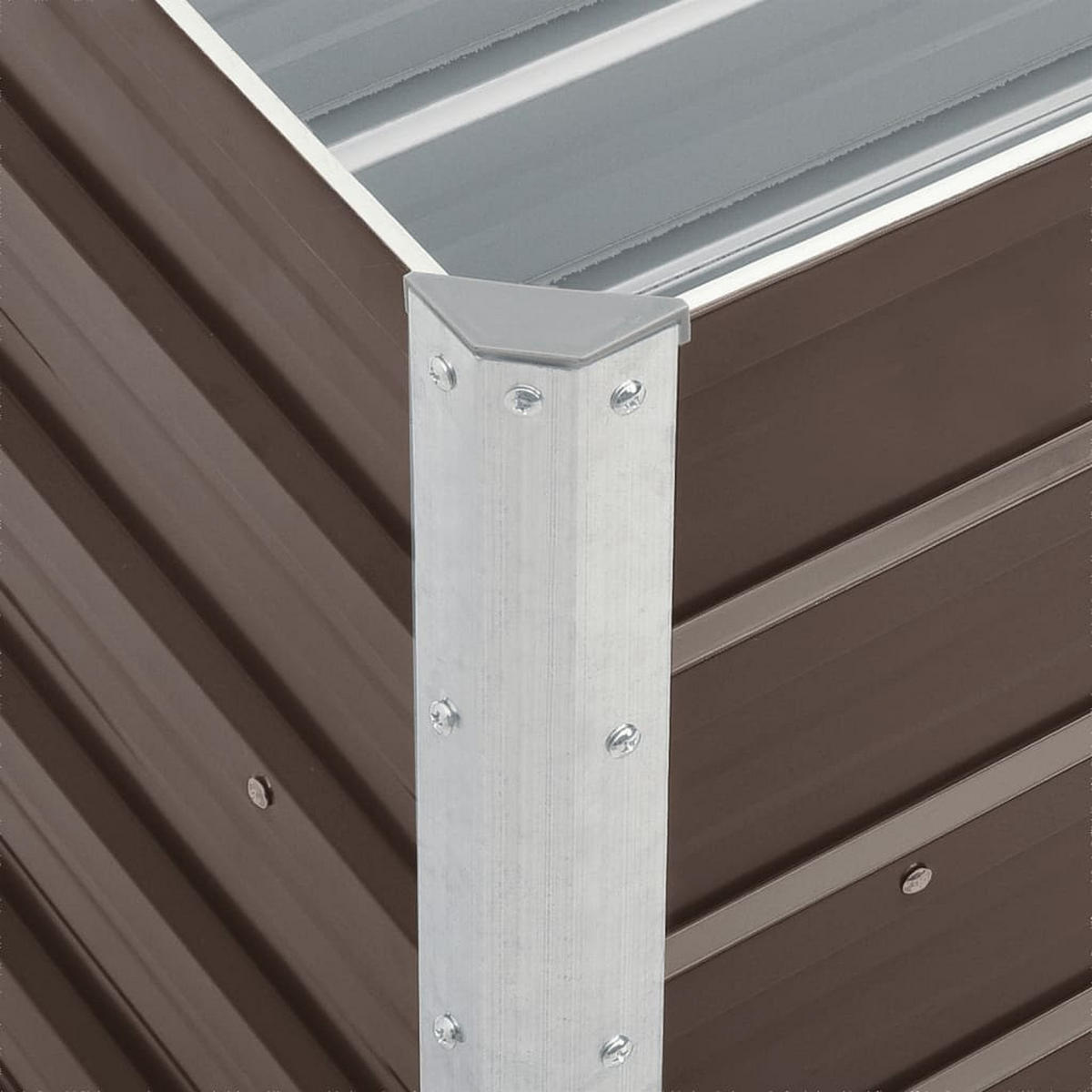 HOCHBEET für Garten OSKAR Braun 240x40x45 cm Metall - Braun, Metall (240/45/40cm) - DELUKE