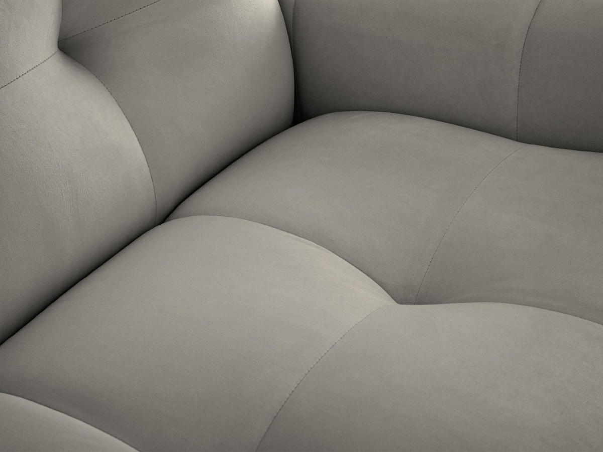 SOFA Kendal aus Samt dunkelgrau 2 Sitzplätze - Dunkelgrau, Textil (156/79/103cm) - Micadoni