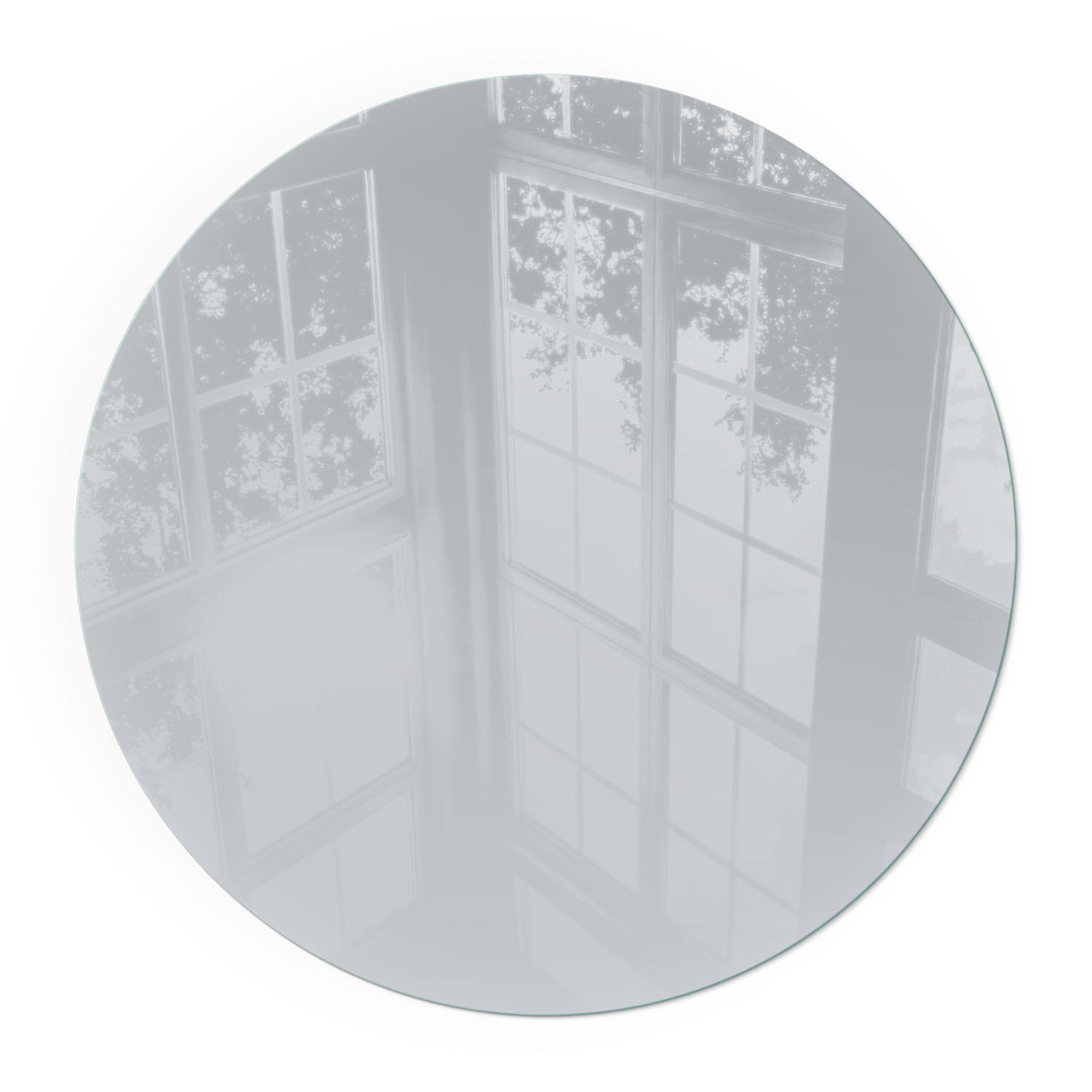 GLASPLATTE für Kamin Ø 60 cm - Grau, Glas (60/60/0.4cm) - TULUP