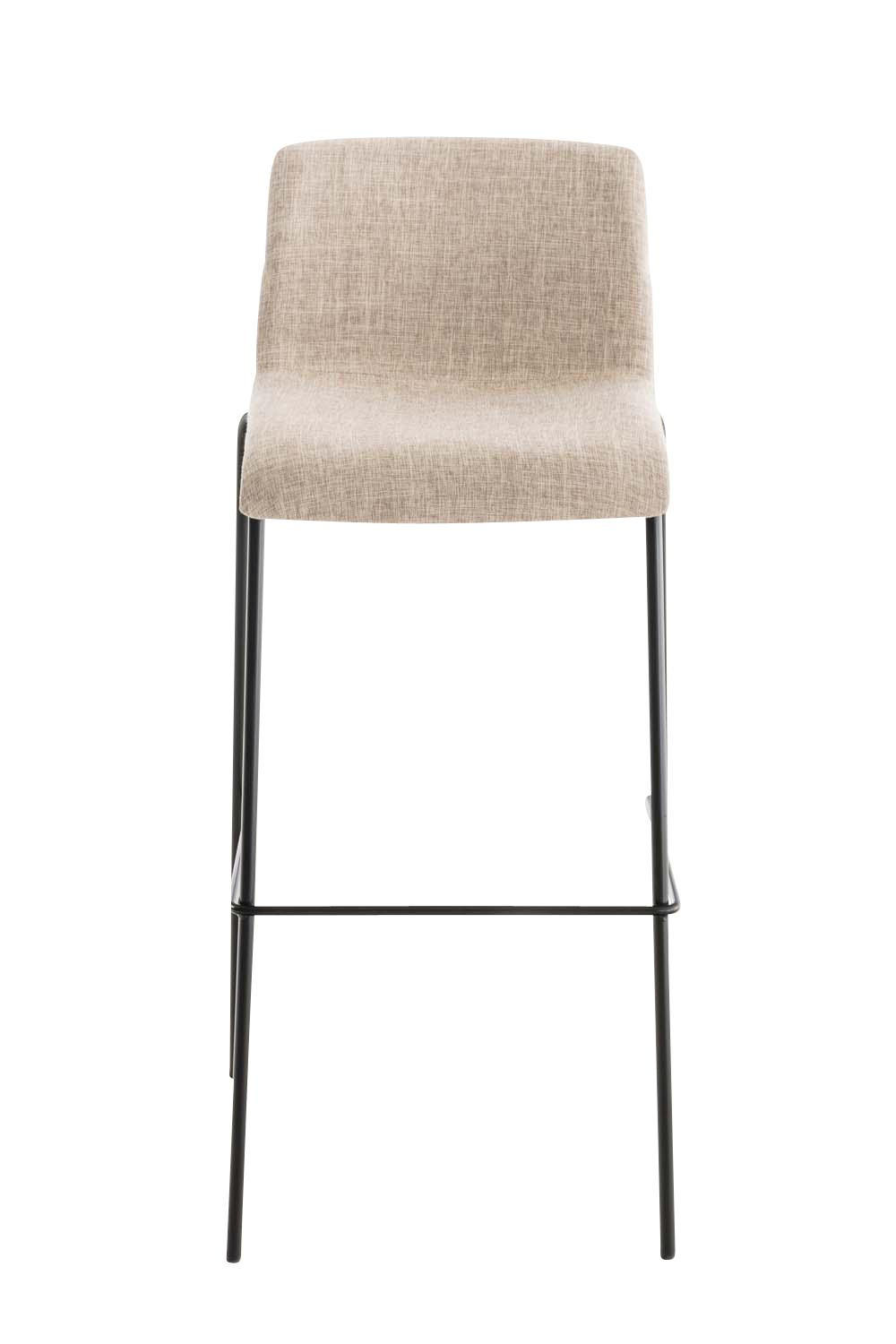 BARHOCKER 2er Set Stoff creme - Creme/Schwarz, Textil/Metall (43/100/48cm) - CLP