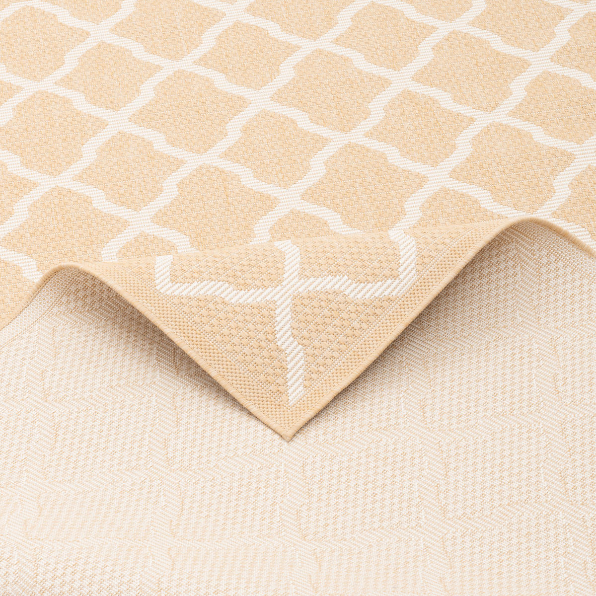IN & OUTDOOR TEPPICH FLACHGEWEBE VALENCIA MODERN - Honig, Textil (160/230cm) - Pergamon