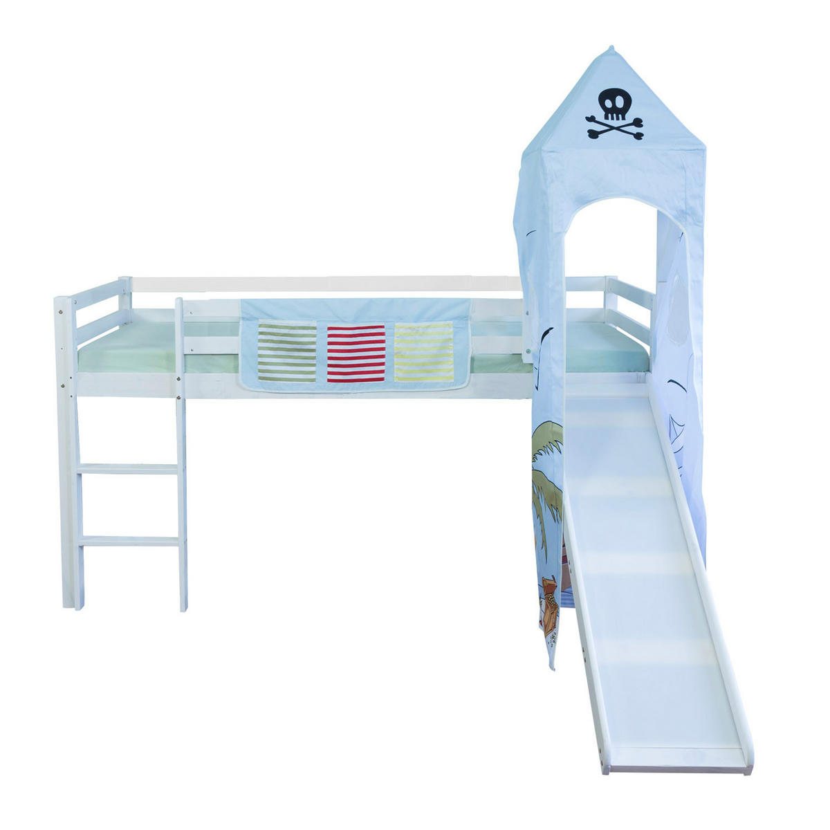 HOCHBETT 90/200 cm - Blau/Weiß, Holz - Homestyle4u