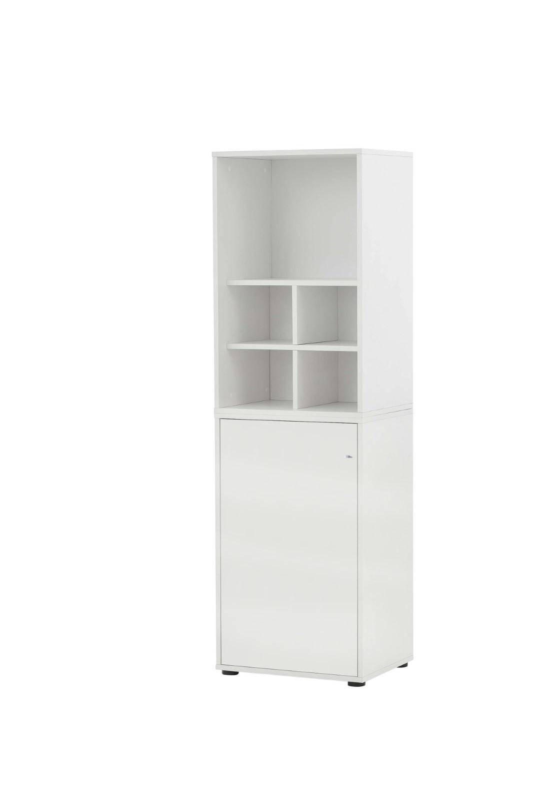 AKTENREGAL Pigeon Set AKTENSCHRANK & REGALKREUZ Breite 51 cm Weiß - Weiß, Holz (51/166/41cm) - PROREGAL