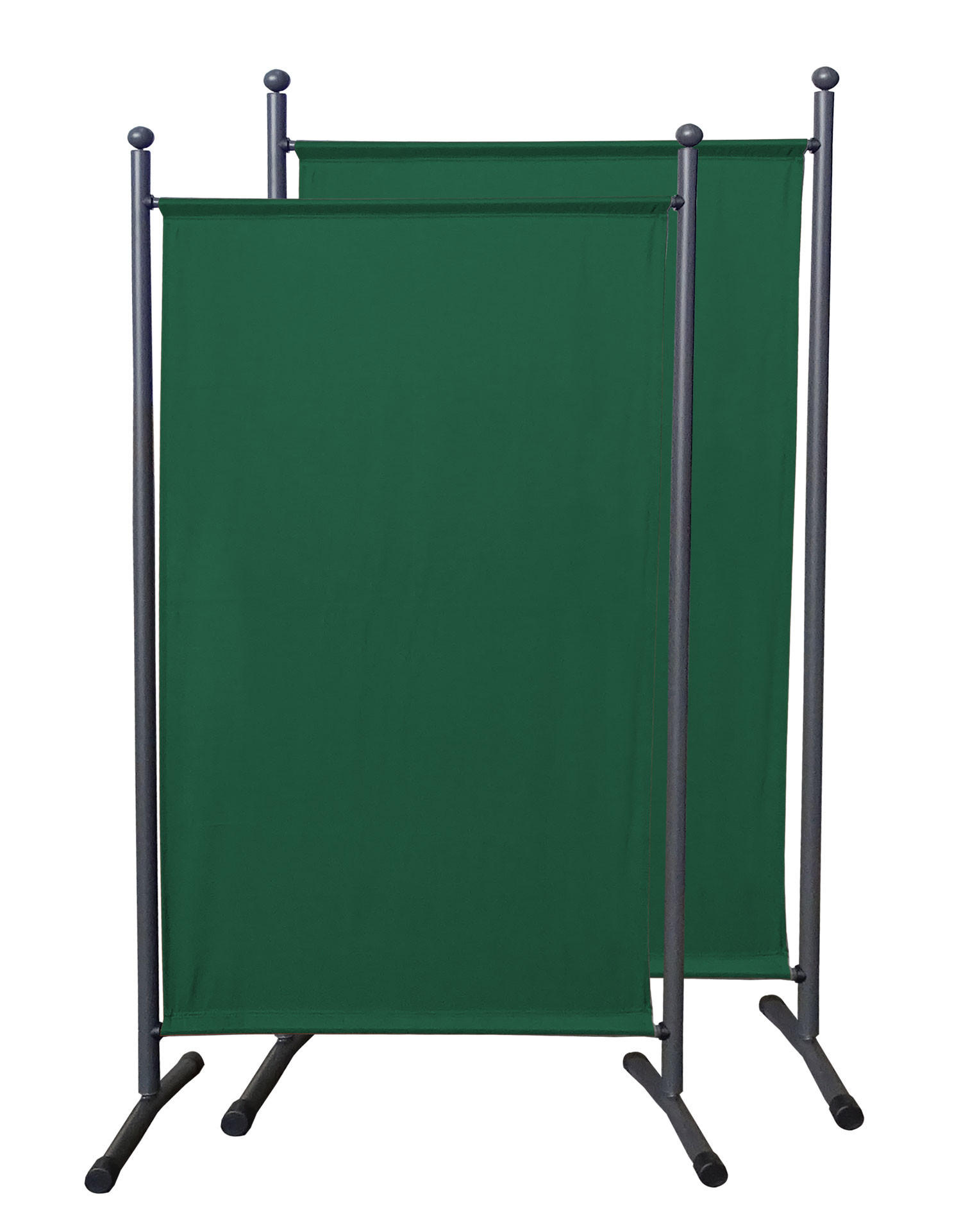 PARAVENT 2 Stück 1-tlg. 180x78 cm Grün - Grün, Metall (78/180cm) - QUICK STAR