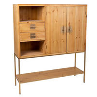 HIGHBOARD aus Holz und Metall, 120x38x140 cm braun - Braun, Holz (120/139.5/37.5cm) - Wanderlust