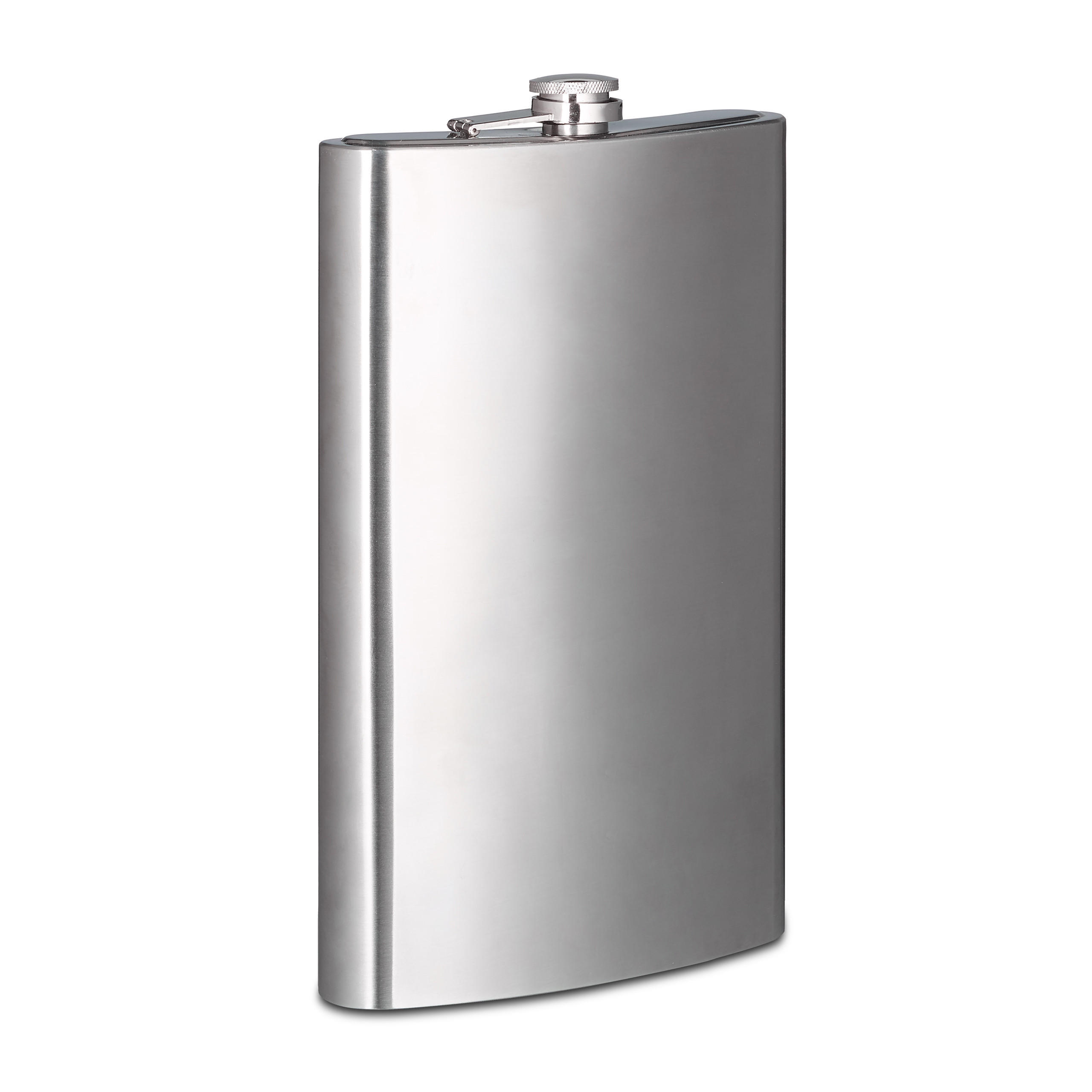 FLACHMANN XXL - Silberfarben, Metall (18/29/5cm) - Relaxdays