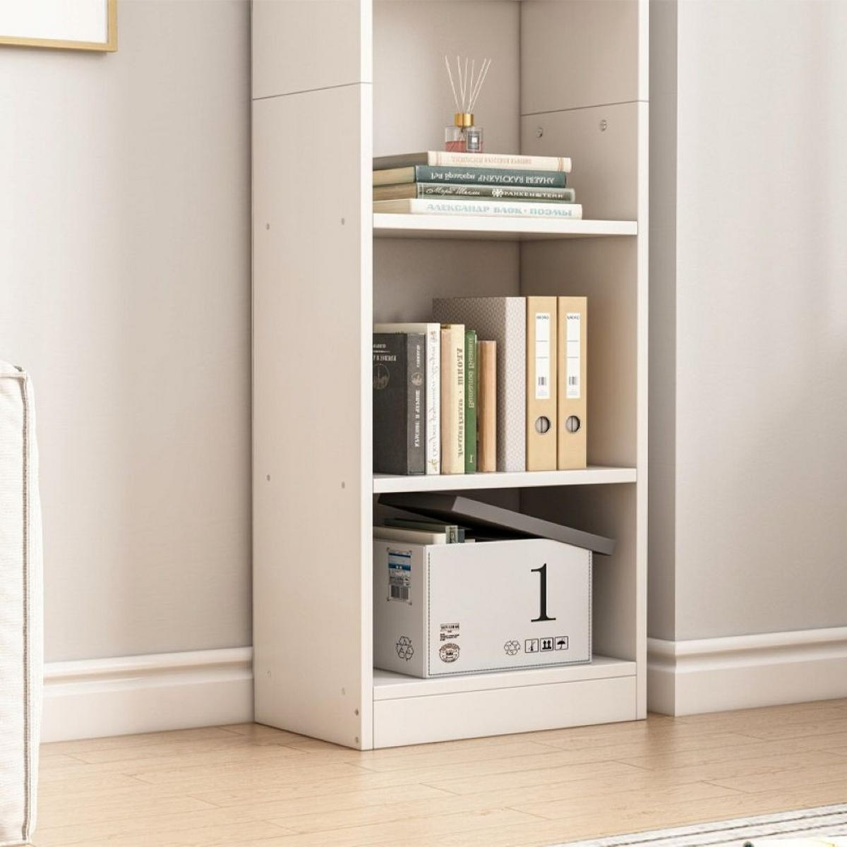 BÜCHERREGAL, weiß 50/30/182 cm - Weiß, Holzwerkstoff (50/182/30cm)