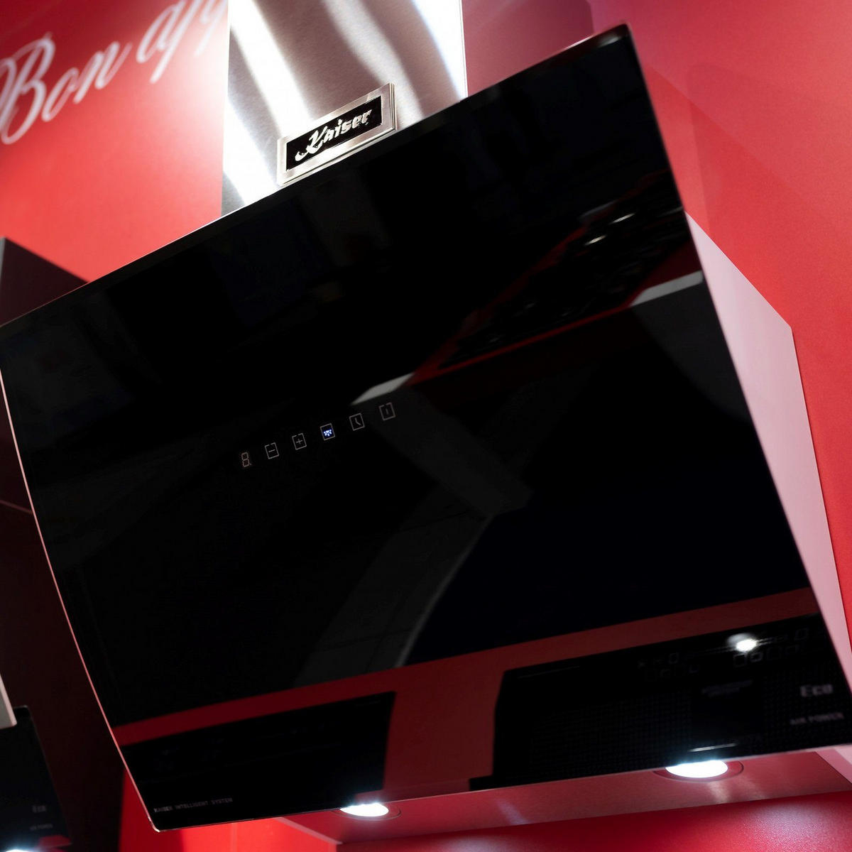 DUNSTABZUGSHAUBE AT 6488 Eco 60 cm Schwarz - Schwarz, Glas/Metall (60/88/48cm) - Kaiser Küchengeräte