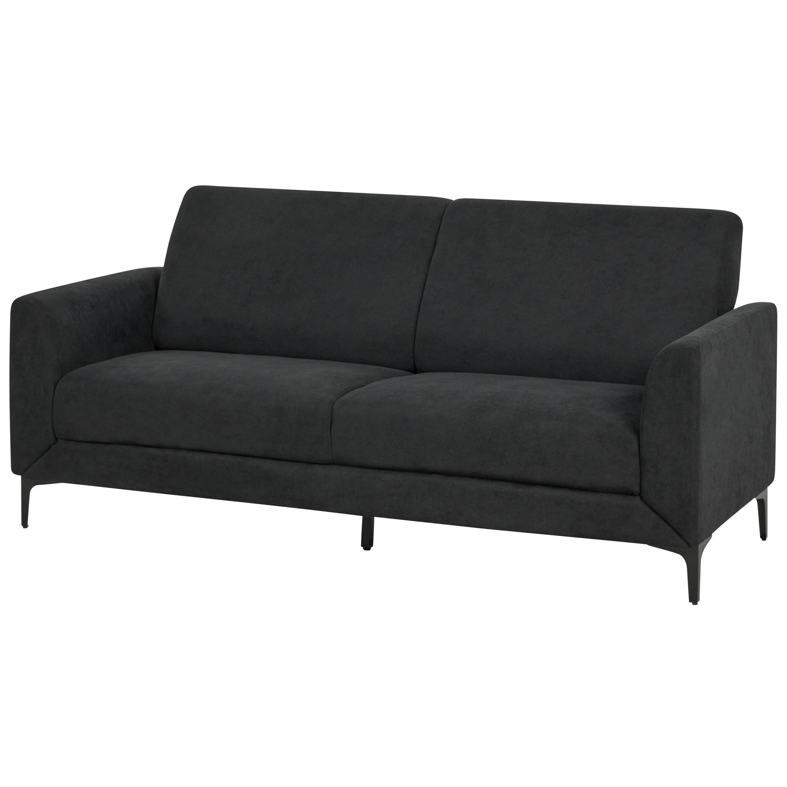 3-SITZER-SOFA schwarz Fenes - Schwarz, Textil (188/90/75cm) - Beliani