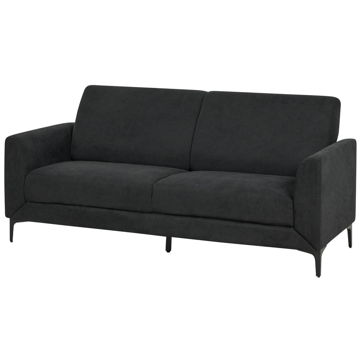 3-SITZER-SOFA schwarz Fenes - Schwarz, Textil (188/90/75cm) - Beliani