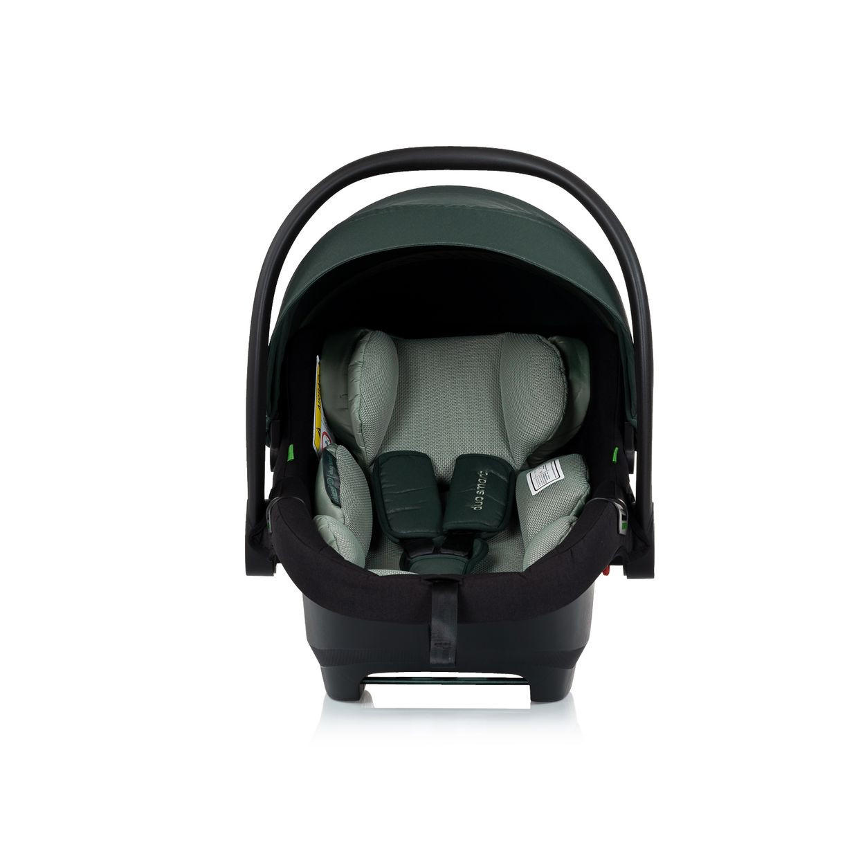 BABYSCHALE SET Isofix Duo Smart tannengrün Duo Smart i-Size verstellbare Kopfstütze - Grün, Kunststoff (40/58/66cm) - Chipolino