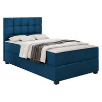 BOXBETT Lind - Blau/Schwarz, Holz/Holzwerkstoff (90/200cm) - MIRJAN24