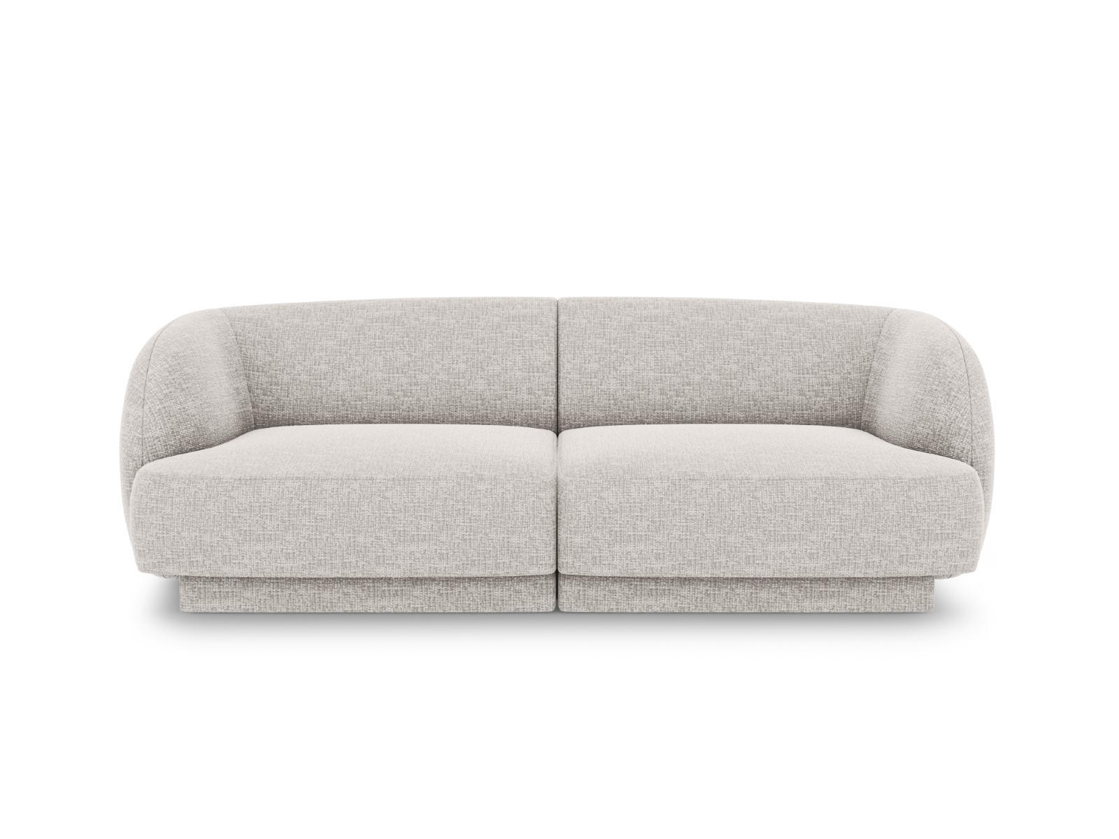 SOFA Miley aus Chenille-Stoff hellgrau 2 Sitzplätze - Hellgrau, Textil (90/70/180cm) - Micadoni