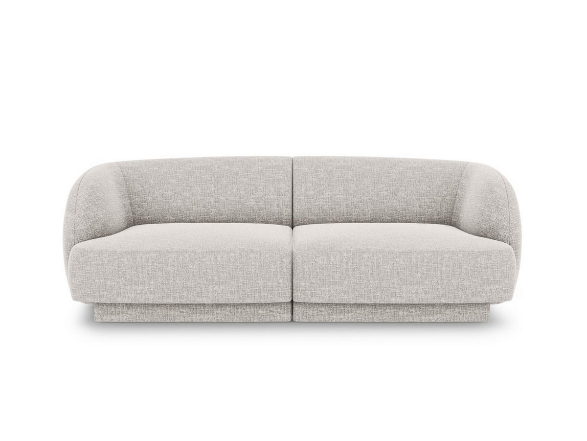 SOFA Miley aus Chenille-Stoff hellgrau 2 Sitzplätze - Hellgrau, Textil (90/70/180cm) - Micadoni