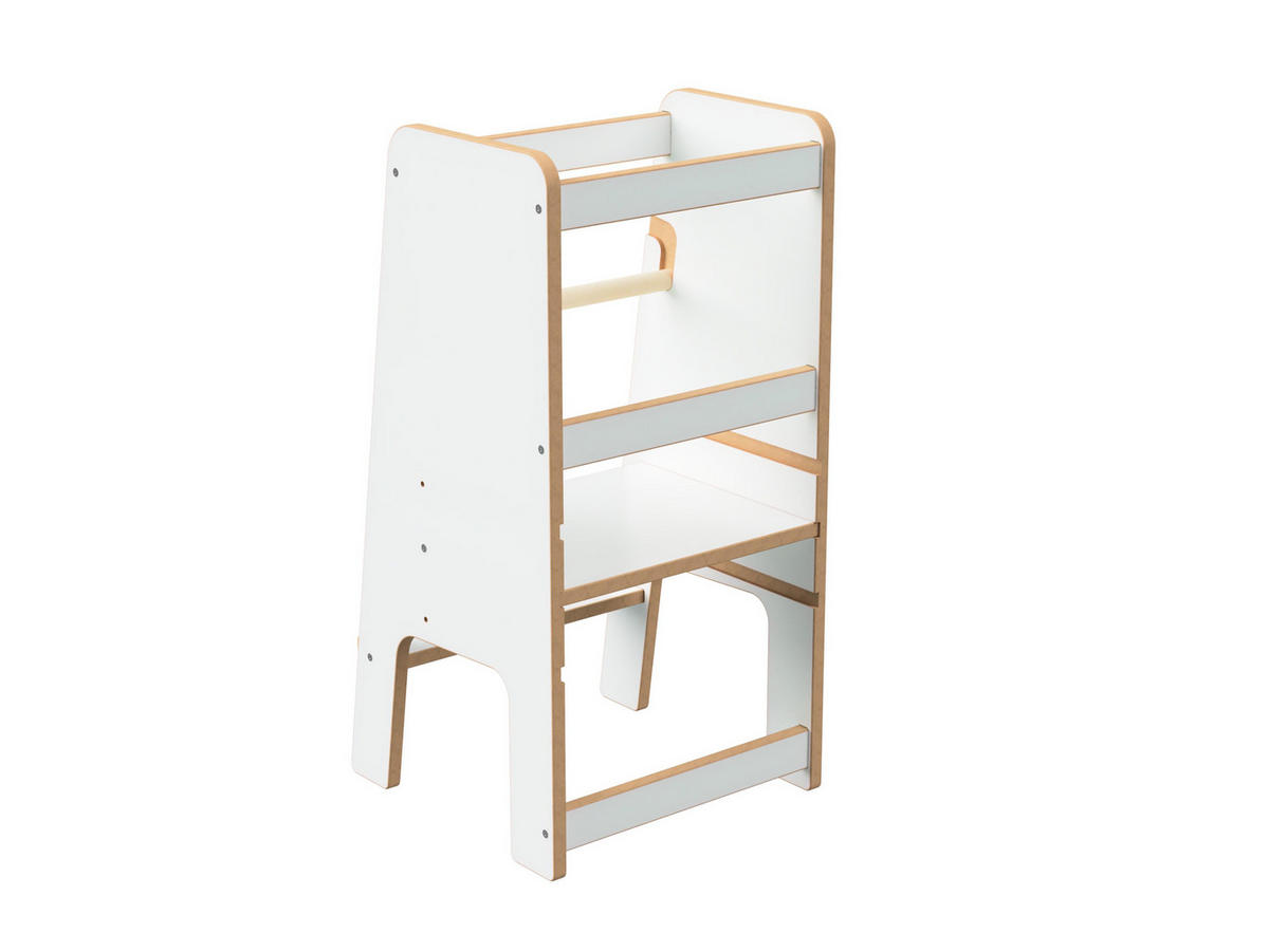 LERNTURM für Kinder - Weiß, Holzwerkstoff (40/80/40cm) - Mat-Haus
