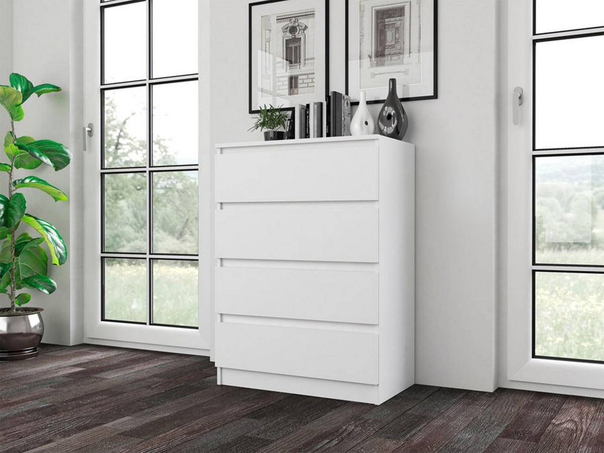 KOMMODE Malwa weiß, 97 x 70 x 40 cm - Weiß, Holzwerkstoff (70/97/40cm) - Selsey