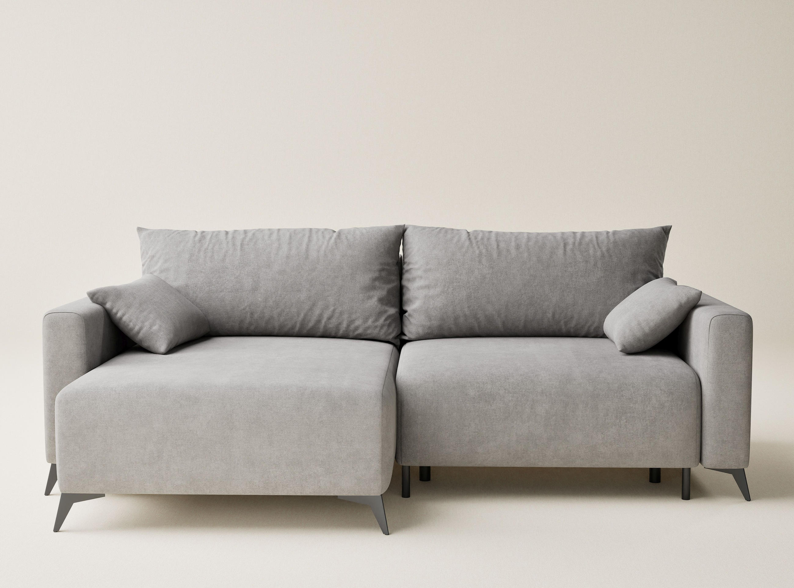 Thumbnail - Maison de Reve Ecksofa, Braun, Textil, Holz, Holzwerkstoff, 3-Sitzer, Füllung: Schaumstoff, L-Form, 239x148 cm, Hergeste...