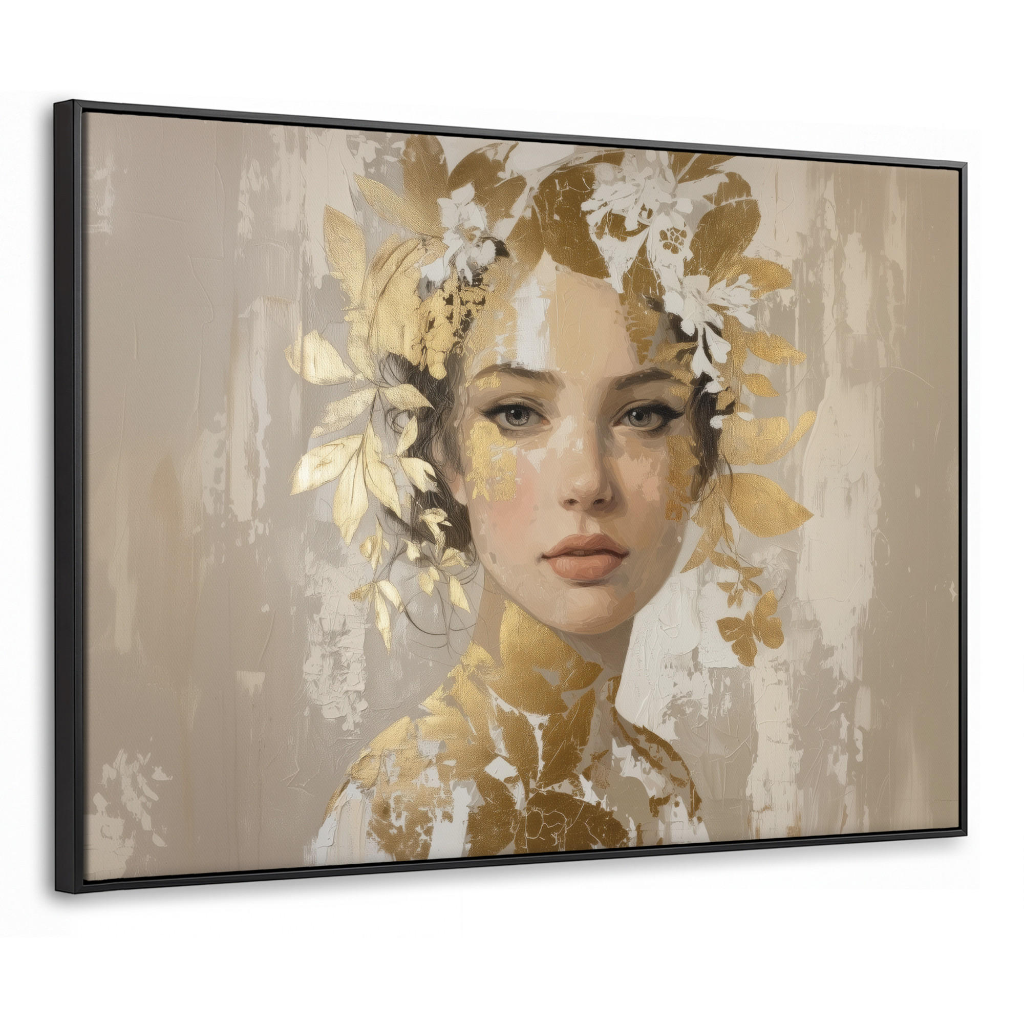MuchoWow Leinwand Beige 80x60 cm