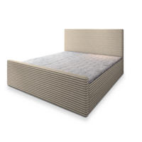 POSTEL BOXSPRING BRENTO 160x200 cm, s matrací a úložným prostorem, krémová - krémová, kompozitní dřevo/textil (160/200cm) - MASSENO